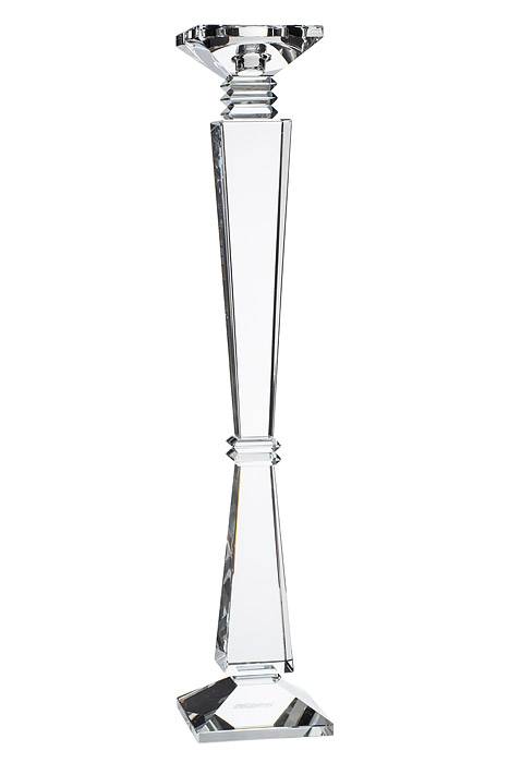 19.5&quot; Crystal Single Candle Holder Clear