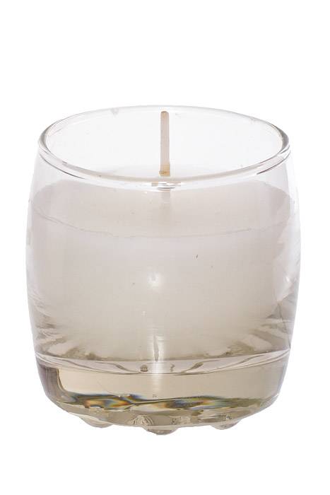 2.25" X 2" Roly Poly Glass W/candle Clear Pkg/12
