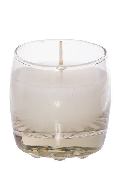 2.25" X 2" Roly Poly Glass W/candle Clear Pkg/12