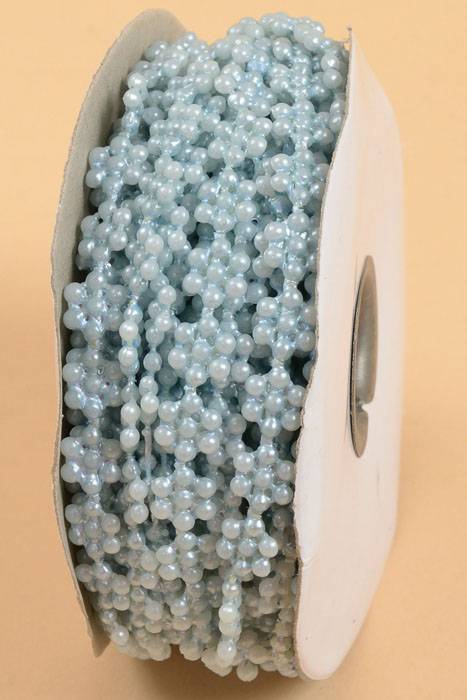 5/8&quot; X 10yds Flower Bead Garland Light Blue