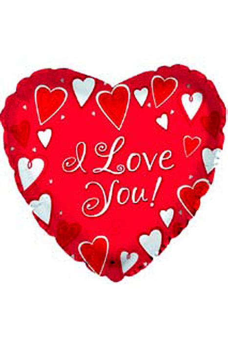 18" Heart Shaped Foil Balloon Classic Hearts Pkg/10