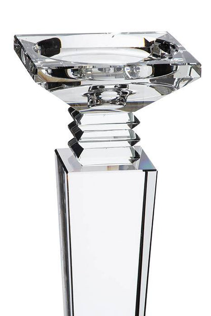 19.5&quot; Crystal Single Candle Holder Clear