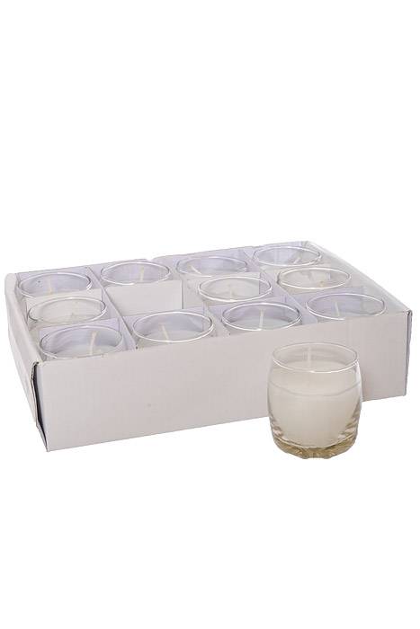 2.25" X 2" Roly Poly Glass W/candle Clear Pkg/12