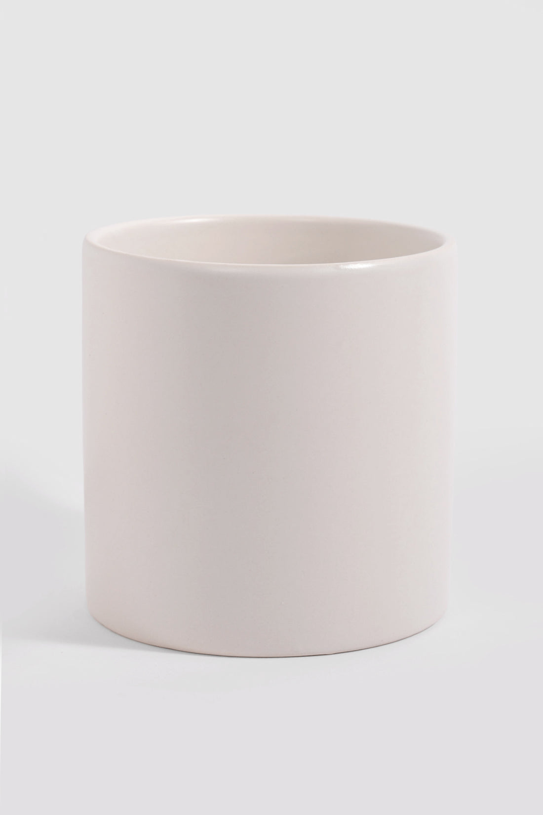 4.25" X 4" Ceramic Cercle Pot Matte Cream