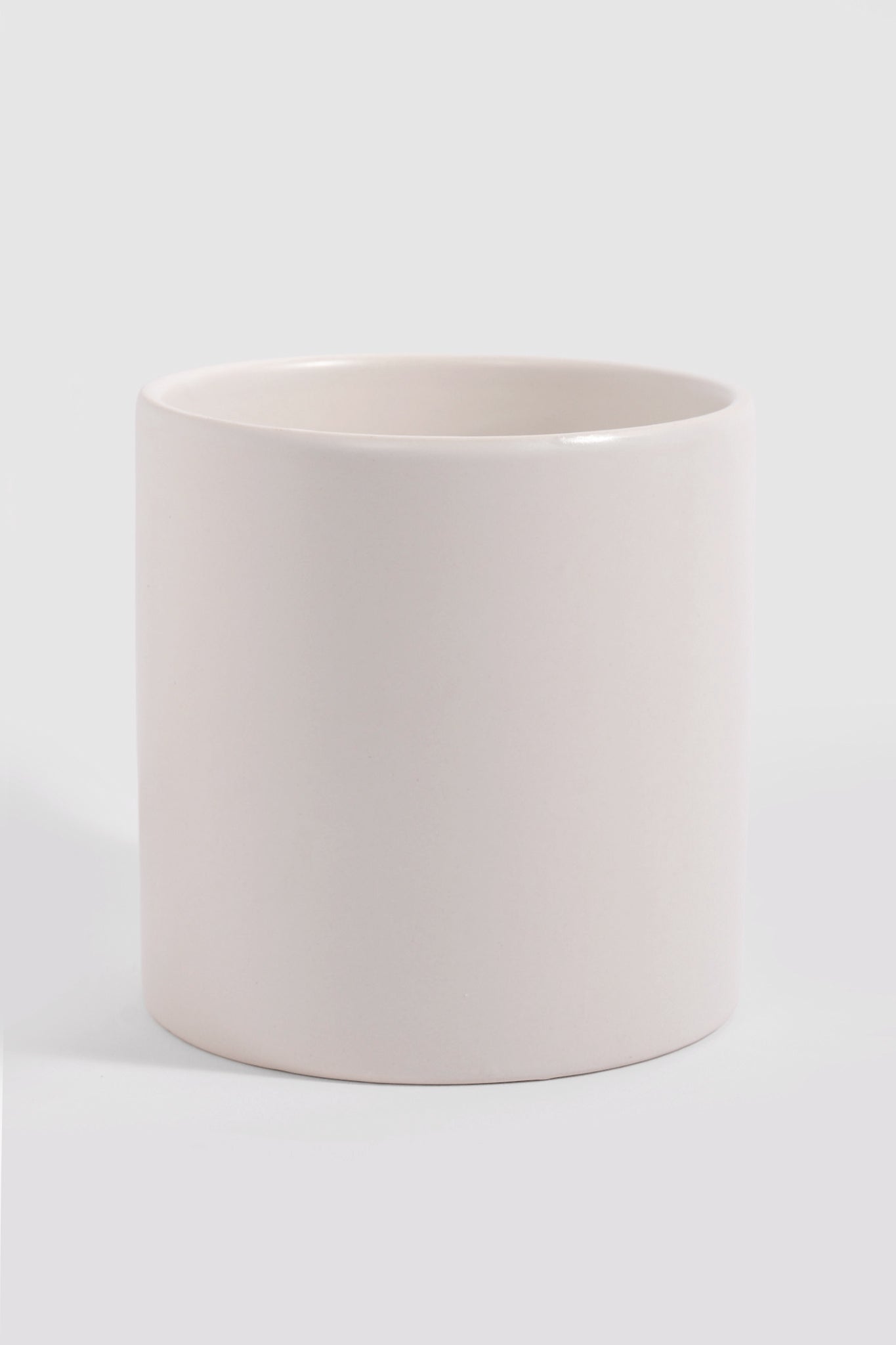 4.25" X 4" Ceramic Cercle Pot Matte Cream