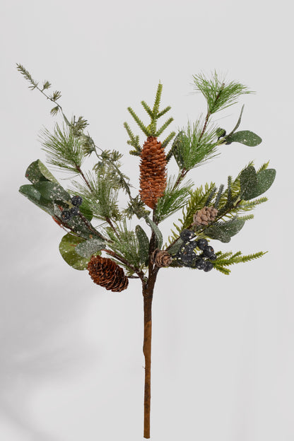 20" Mixed Pine Pinecone Green