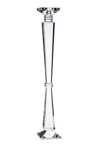 23.5&quot; Crystal Single Candle Holder Clear