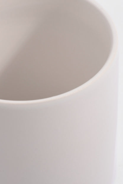 4.25" X 4" Ceramic Cercle Pot Matte Cream