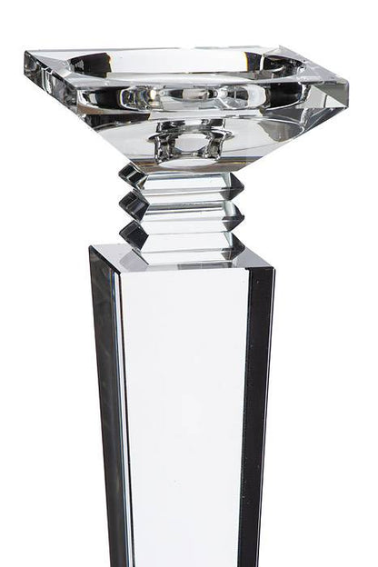 23.5&quot; Crystal Single Candle Holder Clear