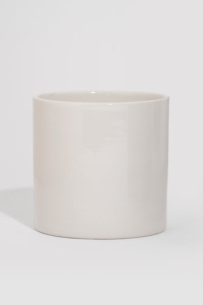 4.25" X 4" Ceramic Cercle Pot White