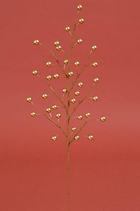 19&quot; Christmas Berry Spray Gold Pkg/12