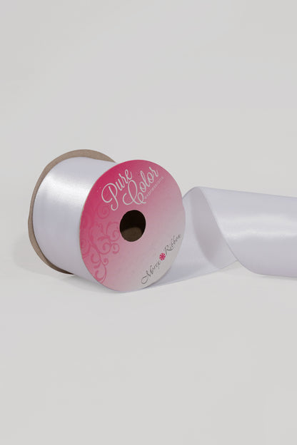 2 1/2" X 10Yds Wired Satin White