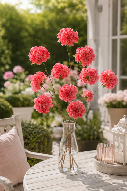 27.5" Silk Cherry Blossom Spray Coral