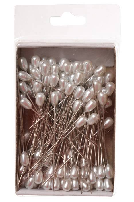 2-1/2&quot; Pearl Corsage Pin White Pkg/144