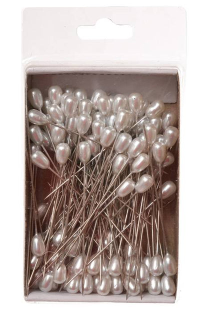 2-1/2&quot; Pearl Corsage Pin White Pkg/144