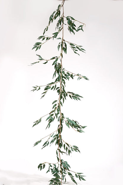 5Ft Smilax Leaves Garland Light Green