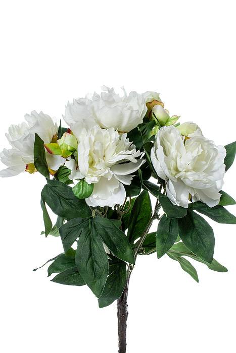 15" Silk Peony Bush Cream