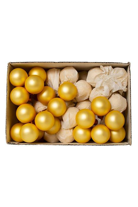 35mm Matte Glass Ball Gold Pkg/72