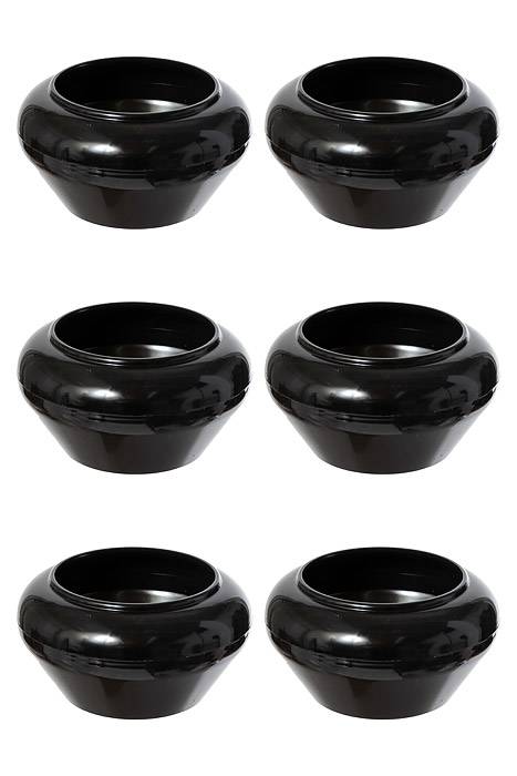 7.25" Potpourri Bowl Black Pkg/6