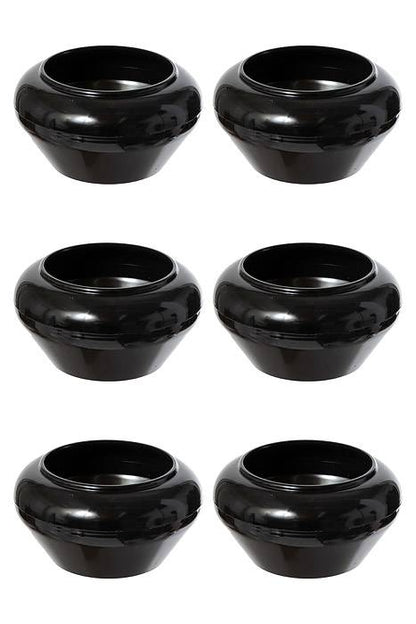 7.25" Potpourri Bowl Black Pkg/6