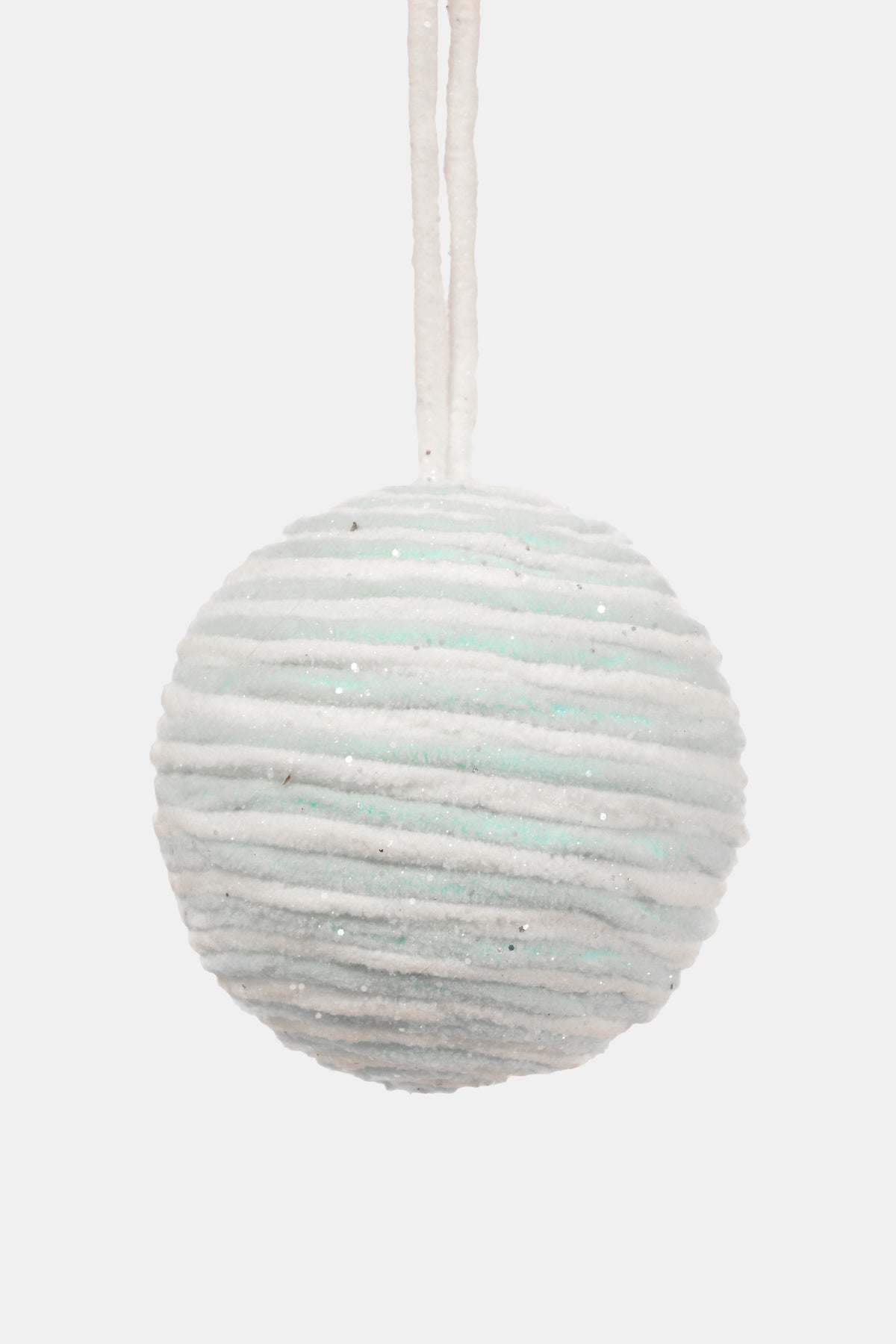 4.5" Ball Ornament Blue/White