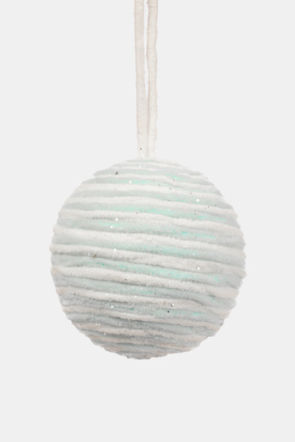 4.5" Ball Ornament Blue/White