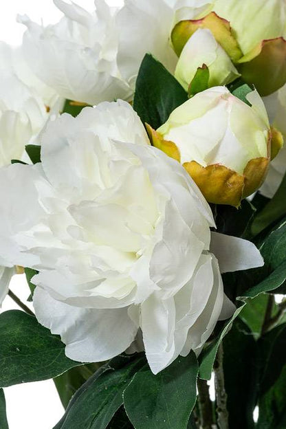15" Silk Peony Bush Cream