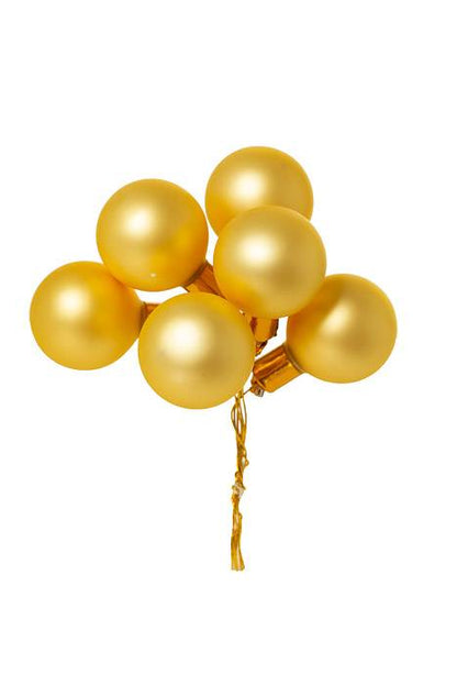 35mm Matte Glass Ball Gold Pkg/72
