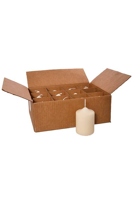 2.8" X 4" Pillar Candles Ivory Pkg/12