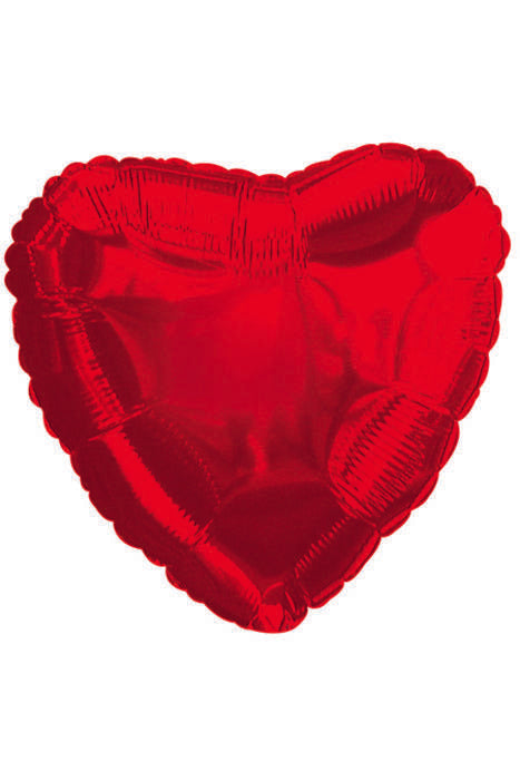 9" Heart Balloon Red Pkg/25