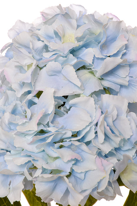 22" Silk Hydrangea Bush Light Blue
