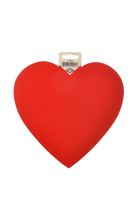 9" Printed Heart Red