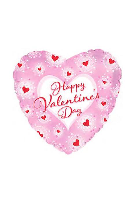 9" Happy Valentines Day Heart Twinkles Pink
