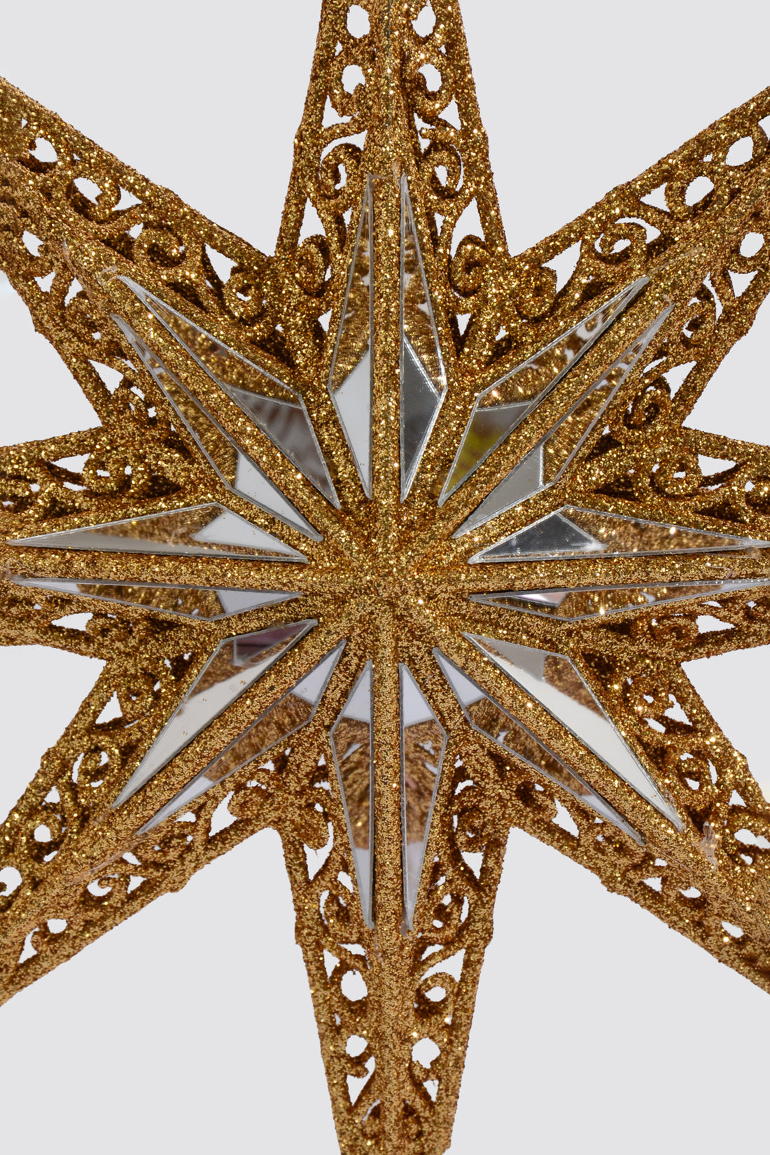 14" Glitter Tree Topper Gold