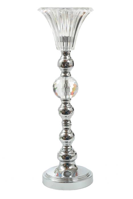 16"/18.5"/21.25" Candle Holder W/crystal Silver