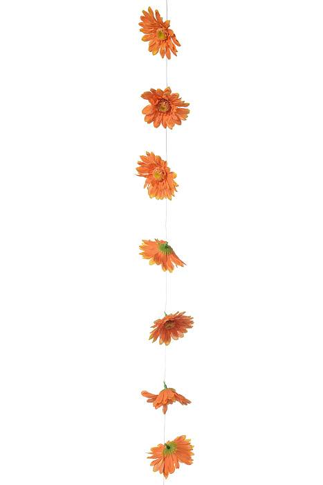 6ft Artificial Gerbera Daisy Garland Orange