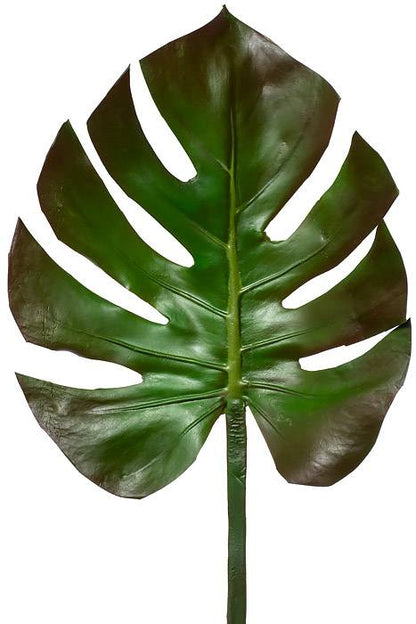 29" Monstera Leaf Spray Green/brown