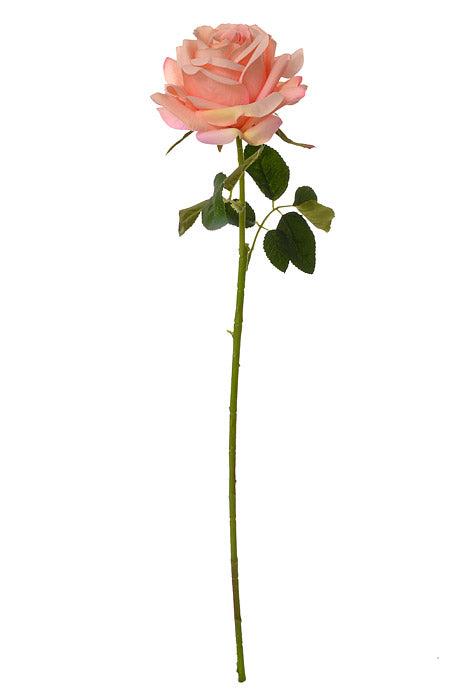 24.5" Silk Rose Spray Peach