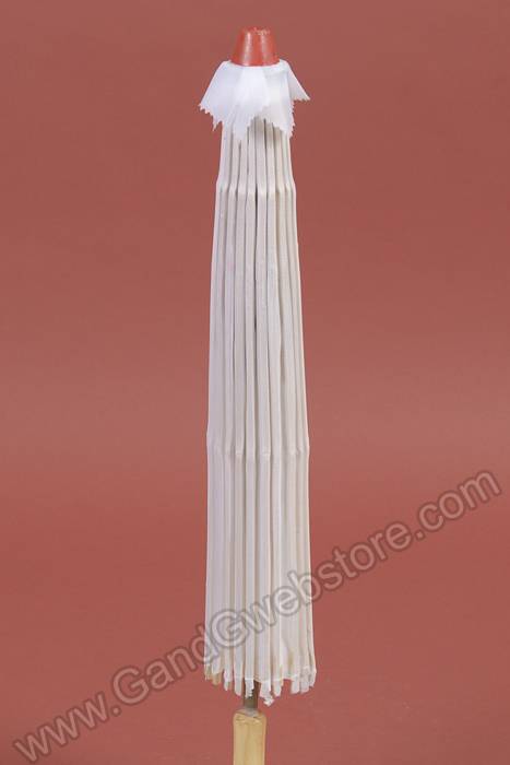 21" Decorative Plastic Umbrella White