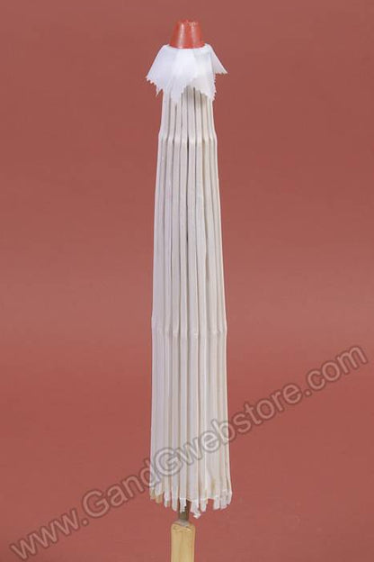 21" Decorative Plastic Umbrella White