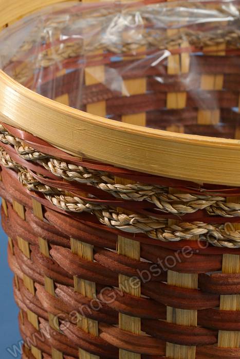 10" X 9" Woven Planter Tan/reddish Brown