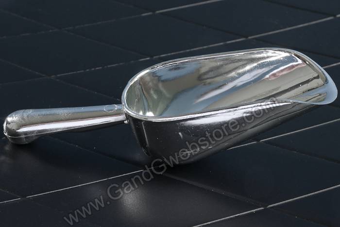 6.25" X 2" Candy Scoop Silver Pkg/6