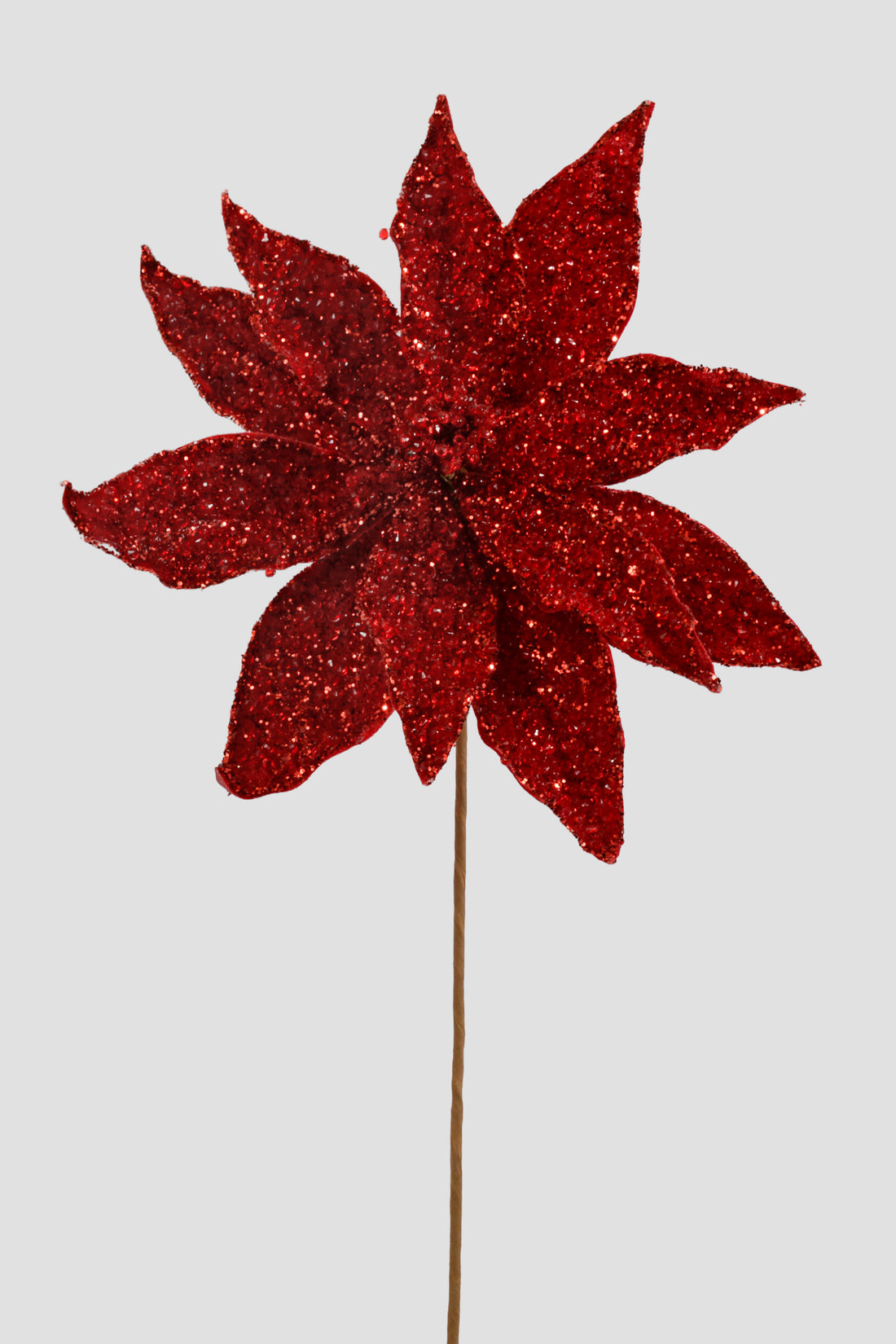 23" Poinsettia Stem Red