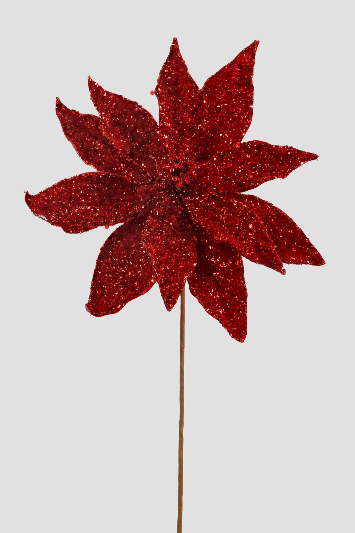 23" Poinsettia Stem Red