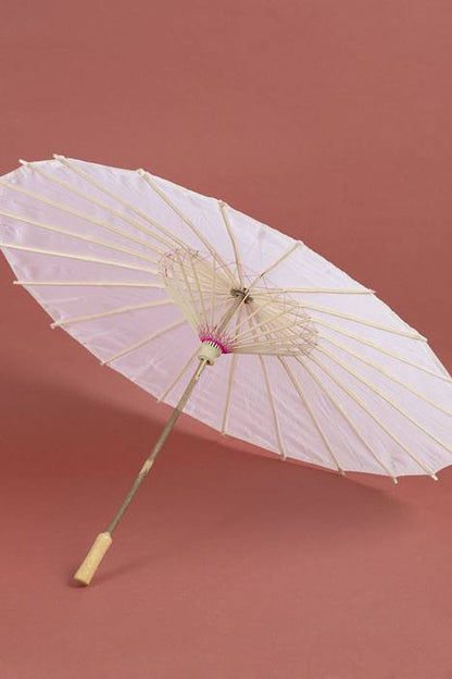 21" Decorative Plastic Umbrella White