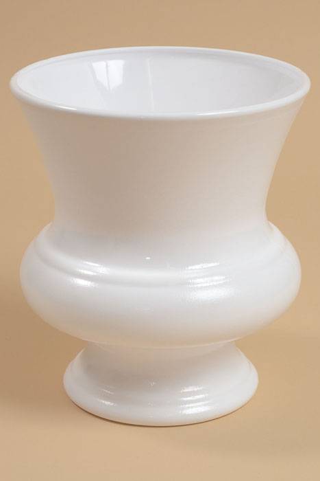 8.5&quot; X 9.5&quot; Plastic Designer Urn White