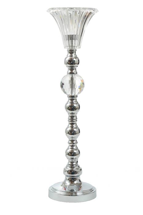 16"/18.5"/21.25" Candle Holder W/crystal Silver