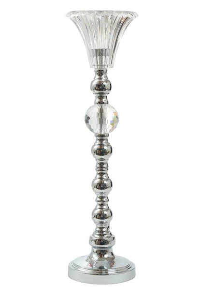 16"/18.5"/21.25" Candle Holder W/crystal Silver