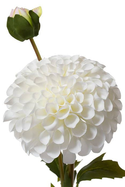31" Silk Dahlia Spray White