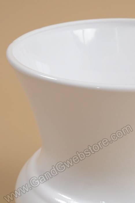 8.5" X 9.5" Plastic Designer Urn White
